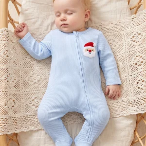 Newborn Baby Christmas Footed Romper
