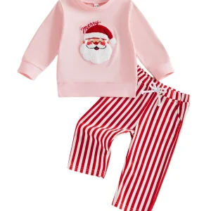 Christmas Outfit Toddler Pants 2 Pcs Long Sleeve Sweatshirt