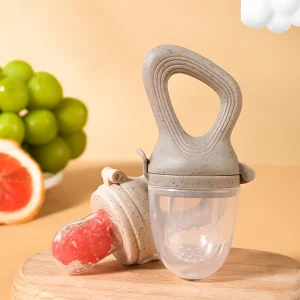 Baby Food Feeder with Easy-Handle Ring& Silicone Mesh Bag, Fruiter Feeder Pacifier